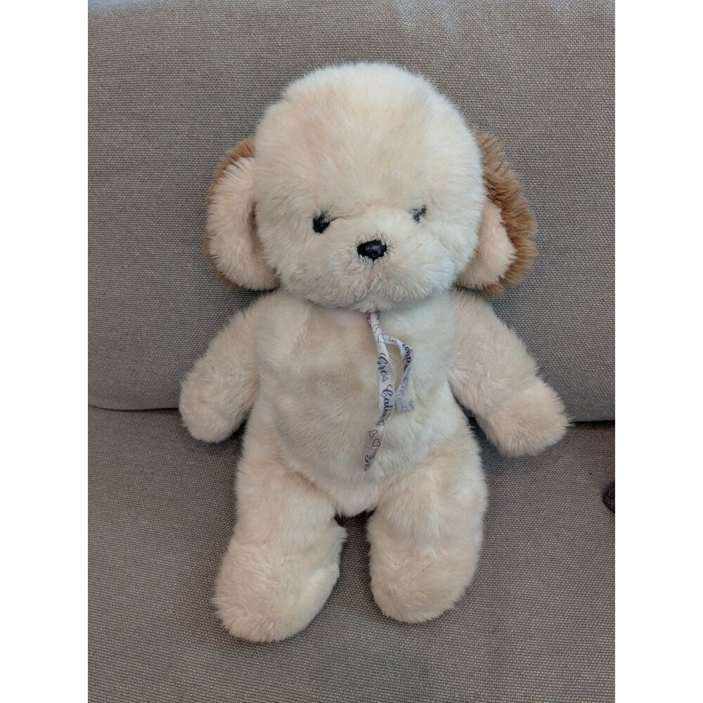 Vintage Gipsy France Gros Calin Tan Puppy Dog Plush Doll 15''